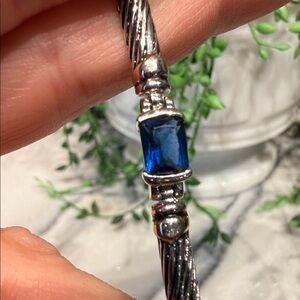 Silver and Blue Bracelet